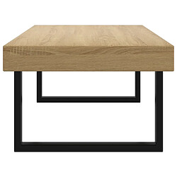 Avis vidaXL Table basse Marron clair et noir 120x60x40 cm MDF et fer