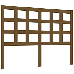 vidaXL Tête de lit Marron miel 125,5x4x100 cm Bois massif de pin