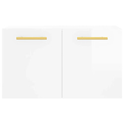 Acheter vidaXL Armoire murale Blanc brillant 60x36,5x35 cm Bois d'ingénierie