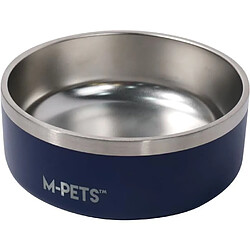 M-Pets Gamelle - M PETS - ESKIMO - Double paroi 1.25 L - Noir - Acier inoxydable, antidérapant, inodore, antirouille, lavable