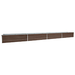 vidaXL Lit surélevé de jardin Acier galvanisé 600x80x45 cm Marron