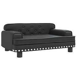 Maison Chic Niche Lit pour chien | Panier couchage pour chien noir 70x45x30 cm similicuir -GKD33664