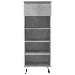 Acheter vidaXL Armoire à chaussures Gris béton 40x36x105 cm Bois d'ingénierie