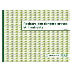 Registre imprimé des dangers graves et imminents Exacompta 6622E - 24 x 32 cm 20 pages