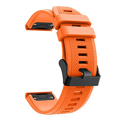 Avis Bracelet en silicone sport avec boucle noire orange pour votre Garmin Fenix 5