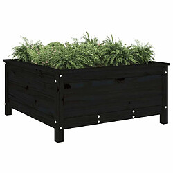 Avis Maison Chic Jardinière,Bac à fleurs - pot de fleur noir 82,5x82,5x39 cm bois massif de pin -GKD51648