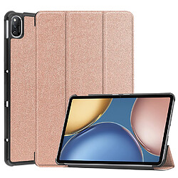 Etui en PU fonction réveil/veille automatique avec support or rose pour votre Honor Tablet V7