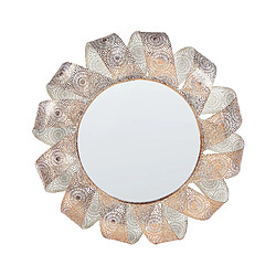 Beliani Miroir MANGALORE 54 cm 54 cm Métal Blanc