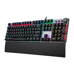 Clavier Mécanique Rétroéclairé Par LED Avec Repose-main à Réponse Rapide Pour PC Gamers Blue Switch