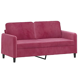 Avis Maison Chic Ensemble de canapés 2 pcs, Canapé droit Sofa pour Salon rouge bordeaux velours -GKD563165