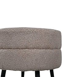 Acheter Venture Home Pouf Pot 40x40x40 cm Teddy Beige et noir