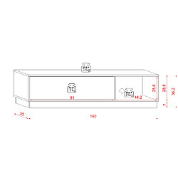 Acheter Vivaldi Meuble TV FRAME Blanc/Blanc Mat