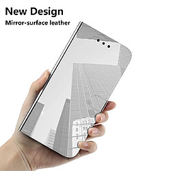 Wewoo Housse Coque Etui à rabat horizontal surface imitée pour Galaxy A90 5G avec supportfentes de cartes et porte-monnaie et lanière argent pas cher