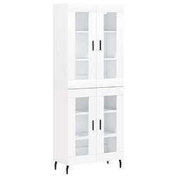 vidaXL Buffet haut Blanc 69,5x34x180 cm Bois d'ingénierie