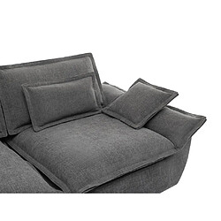 Acheter Vente-Unique Canapé 3 places en tissu chiné gris anthracite NARANGO