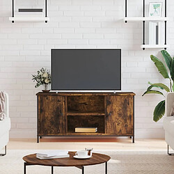 Maison Chic Meuble TV scandinave - Banc TV pour salon Chêne fumé 100x40x50 cm Bois d'ingénierie -MN75215