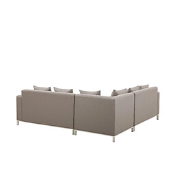 Beliani Salon de jardin d'angle gauche beige taupe BELIZE pas cher