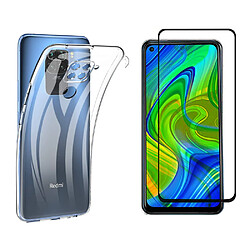 Xeptio Protection Xiaomi Redmi Note 9 : Coque Gel de Protection en TPU Invisible arrière Transparente ET Protection écran Full Cover Noir