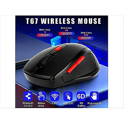 Universal Yyh jeu de souris sans fil LED optique rechargeable rechargeable Bluetooth 5.0 souris pour la souris sans fil PC