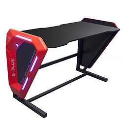 Bureau Gamer Rétro Eclairé LED Largeur 1m25 - E-BLUE - EGT002 pour Gaming et Arènes E-Sport