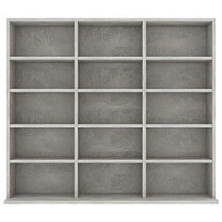 Avis vidaXL Armoire à CD Gris béton 102x23x89,5 cm Bois d’ingénierie