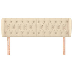 Avis Maison Chic Tête de lit scandinave avec oreilles,meuble de chambre Crème 147x23x78/88 cm Tissu -MN55139