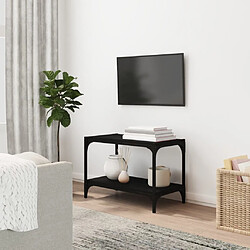 Maison Chic Meuble TV scandinave - Banc TV pour salon Noir 60x33x41 cm Bois d'ingénierie et acier -MN60709