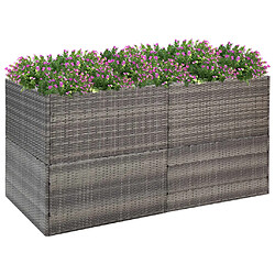 Maison Chic Jardinière,Bac à fleurs - pot de fleur Gris 157x80x80 cm Résine tressée -GKD39412