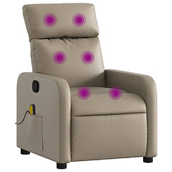 vidaXL Fauteuil de massage inclinable Cappuccino Similicuir