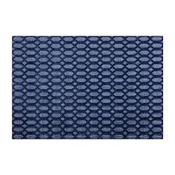 Acheter Beliani Tapis en viscose bleu marine 140 x 200 cm CIZRE