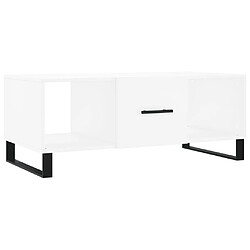 Maison Chic Table basse,Table Console Table d'appoint, Table pour salon blanc 102x50x40 cm bois d'ingénierie -MN74111