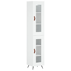 vidaXL Buffet haut Blanc 34,5x34x180 cm Bois d'ingénierie