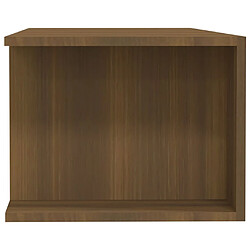 Maison Chic Meubles TV avec lumières LED - Banc TV pour salon chêne marron 135x39x30 cm -MN96531 pas cher