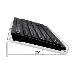 Support De Clavier Incliné Par Ordinateur De PC Acrylique Clair De 2 Pièces Pour Taper Et Travailler