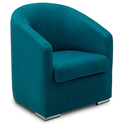 Inside 75 Fauteuil fixe FOLIO velours turquoise