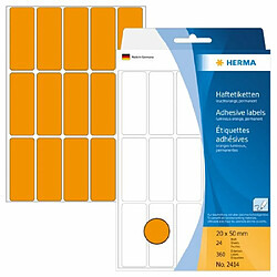 Herma 2414 Étiquettes universelles 20 x 50 mm 360 pièces Orange fluo