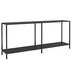 Maison Chic Table console | Meuble d'entrée | Table d'appoint Noir 180x35x75,5 cm Verre trempé -GKD49239