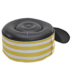 Acheter The Home Deco Factory Pouf gonflable à rayures - Jaune