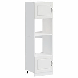 vidaXL Armoires de four 2 pcs Lucca blanc bois d'ingénierie