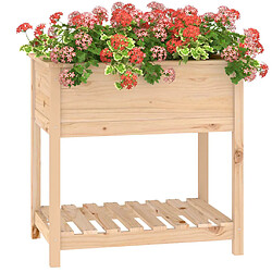 Acheter Maison Chic Jardinière,Bac à fleurs - pot de fleur avec étagère 82,5x54x81 cm Bois massif de pin -GKD86917