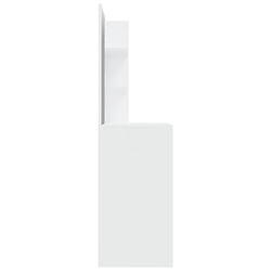 Helloshop26 Coiffeuse avec miroir 74,5 x 40 x 141 cm blanc brillant 02_0006301