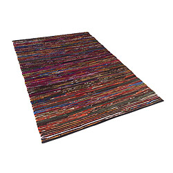 Beliani Tapis en coton multicolore foncé 140 x 200 cm BARTIN