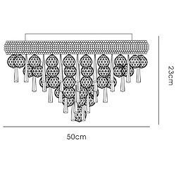 Avis Luminaire Center Plafonnier Alexetra 7 Ampoules doré/cristal