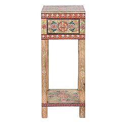 Pegane Table d'appoint en bois de manguier multicolore - longueur 30 x Profondeur 31 x hauteur 80,50 cm