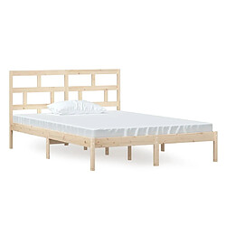 vidaXL Cadre de lit sans matelas bois massif 140x200 cm