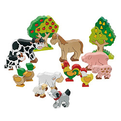 GOKI Wooden farm animals, 14st.