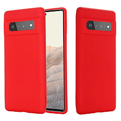 Coque en silicone, antichoc avec sangle rouge pour votre Google Pixel 6 Pro