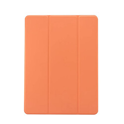 Etui en PU la peau est antichoc avec support tripliure et porte-stylo orange pour votre Apple iPad 10.2 (2019)