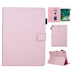 Etui en PU avec stockage de cartes rose pour votre Apple iPad 9.7 (2018)/9.7 (2017)/Air 2/Air