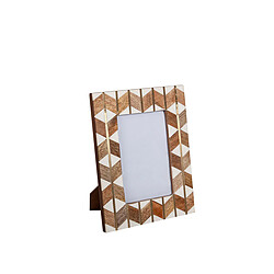 Cadre photo Romimex Marron Beige Bois Résine 10 x 15 x 2 cm